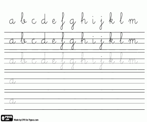 Pintar Alfabet en lletra minúscula de la A a la M