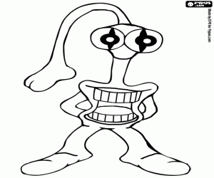 Pintar Alien amb el nas com una trompa