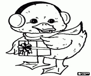 Pintar Un aneguet en un Nadal fred