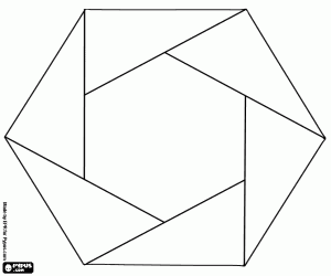 Pintar Anella hexagonal amb triangles