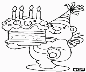 Pintar Aniversari de l'osset de peluix