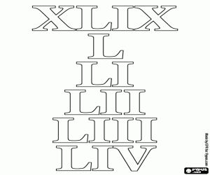 Pintar Aprendre els números de 49 a 54