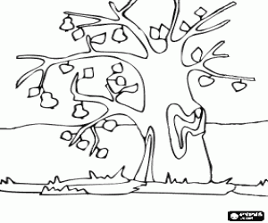 Pintar Arbre amb poques fulles en les branques