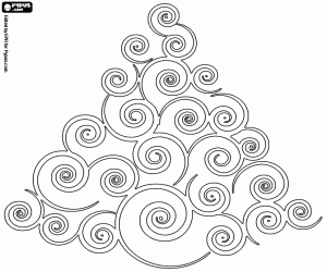 Pintar Un arbre de Nadal d'espirals