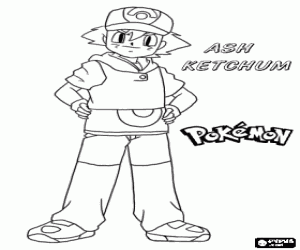 Pintar Ash Ketchum, protagonista de Pokémon