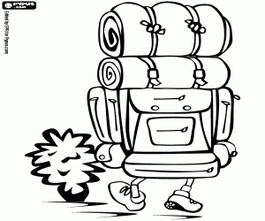 Pintar Aventurer amb una motxilla gran