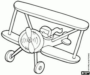 Pintar Avió antic, vista frontal