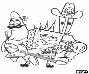 Pintar La banda de rock de Bob Esponja