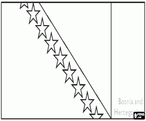Pintar Bandera de Bòsnia i Hercegovina