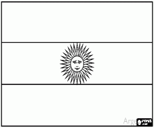 Pintar Bandera d'Argentina