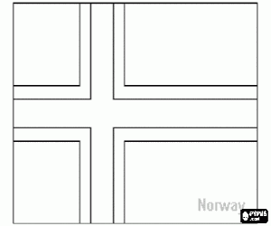 Pintar Bandera de Noruega