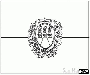 Pintar Bandera de San Marino