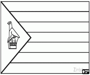 Pintar Bandera de Zimbabue, Zimbàbue o Zimbabwe