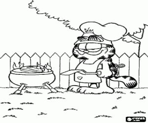 Pintar La barbacoa de Garfield