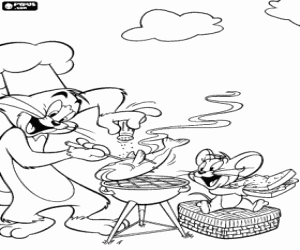 Pintar La barbacoa de peix de Tom i Jerry
