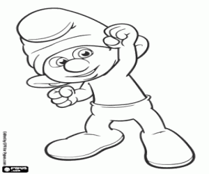 Pintar El Barrufet maldestre a París