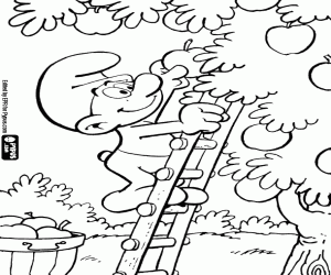 Pintar Un Barrufet i les pomes