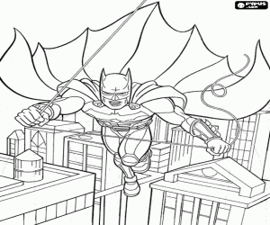 Pintar Batman sobre la ciutat de Gotham