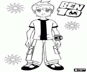 Pintar Ben 10 i el Omnitrix amb el logo