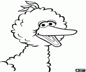 Pintar Big Bird, el personatge de Barri Sèsam
