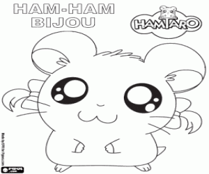 Pintar Bijou, un hàmster Hamtaro