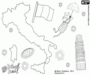 Pintar Blinky sobrevolant Itàlia