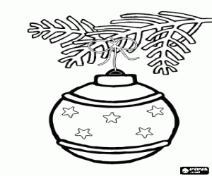 Pintar Bola de Nadal adornada amb les estrelles