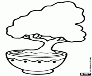 Pintar Un bonsai japonès