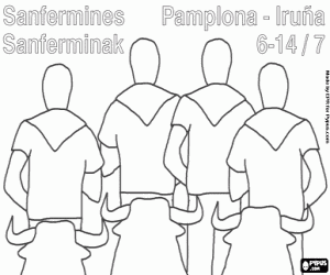 Pintar Els braus de San Fermin, Pamplona