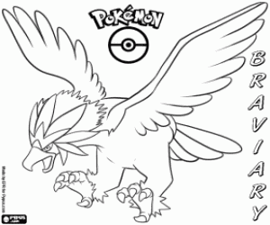 Pintar Braviary, una àguila de Pokémon