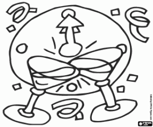 Pintar Brindis a mitjanit de l'any nou