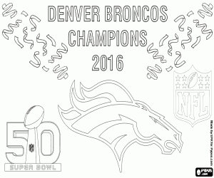 Pintar Broncos, campions Super Bowl 2016