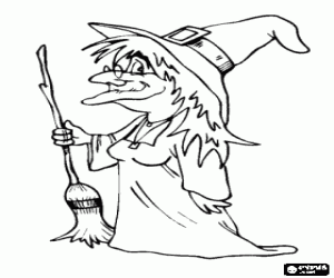 Pintar Bruixa amb l'escombra màgica