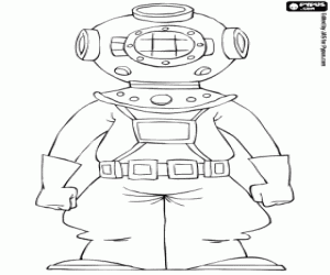 Pintar Un bussejador a gran profunditat