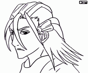 Pintar Byakuya Kuchiki, un personatge de Bleach