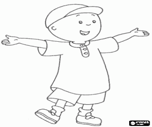 Pintar Caillou amb la gorra de beisbol