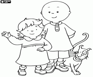 Pintar Caillou, Rosie i Gilbert