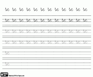 Pintar Caligrafia amb la síl·laba SE