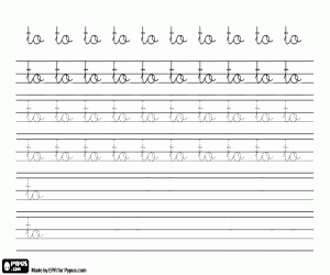 Pintar Cal·ligrafia de TO en minúscula