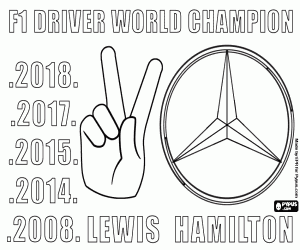 Pintar Campió F1 2018, Lewis Hamilton
