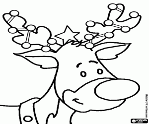 Pintar Cap del ren Rudolph decorat