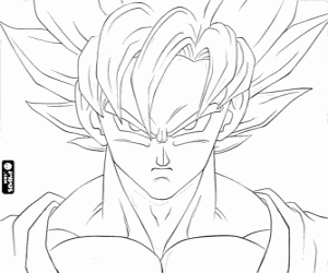 Pintar Cara del Super Saiyan Goku