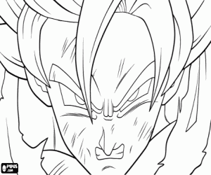 Pintar La cara d'un furiós Goku