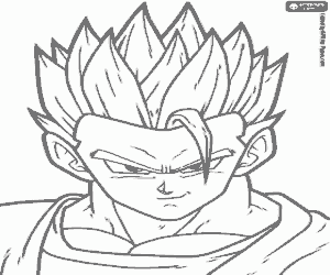 Pintar Cara de Gohan místic