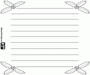 Pintar Carta amb grèvol per Nadal