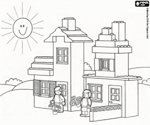 Pintar Una casa amb un jardí de Lego