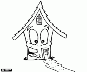 Pintar La casa somrient i el camí