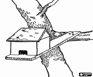 Pintar Una caseta, niu per a ocells