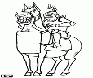 Pintar Cavaller amb armadura a cavall