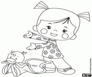 Pintar Chloe i la manta d'ànec